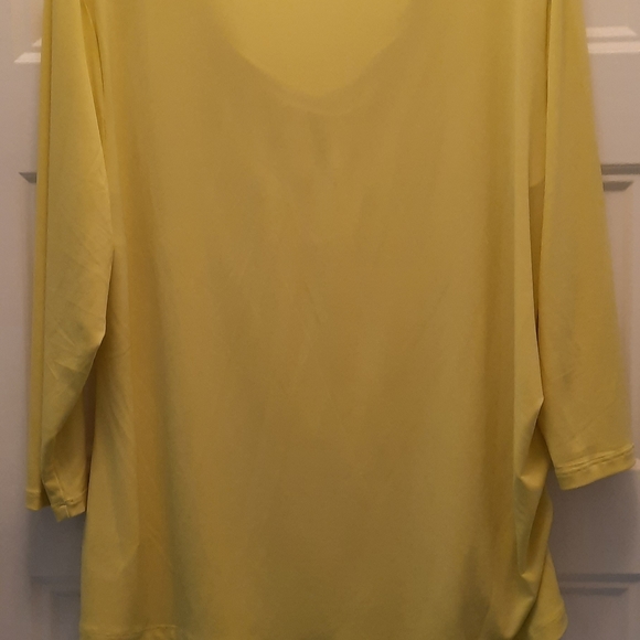 Ellen Tracy neon yellow top XL - Picture 3 of 3